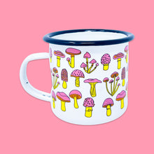 Load image into Gallery viewer, Mushrooms Enamel Mug Home Goods Jenny Lemons 
