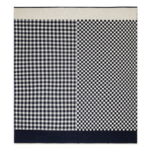 Load image into Gallery viewer, ParisWest_Checker-GinghamThrow_Navy-Ivory_1024px
