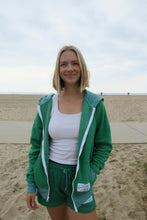 Load image into Gallery viewer, Zip Up Hoodie- Green Fleece
