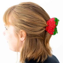 Load image into Gallery viewer, Red Strawberry Hair Claw Accessories Jenny Lemons 
