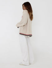 Load image into Gallery viewer, Cream Stripe Scholar Cardigan
