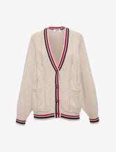 Load image into Gallery viewer, Cream Stripe Scholar Cardigan
