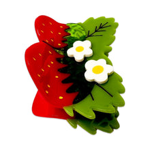 Load image into Gallery viewer, Strawberries and Flowers Hair Claw Accessories Jenny Lemons 
