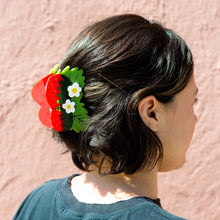 Load image into Gallery viewer, Strawberries and Flowers Hair Claw Accessories Jenny Lemons 
