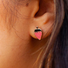 Load image into Gallery viewer, Strawberry Enamel Earring Earrings Jenny Lemons 
