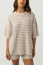 Load image into Gallery viewer, Oat Stripe Corsica Knit Tee
