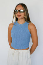 Load image into Gallery viewer, Blue Knit Cory Tank
