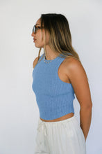 Load image into Gallery viewer, Blue Knit Cory Tank
