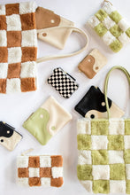 Load image into Gallery viewer, X Prism Avocado + White Checkered Patchwork Pouch

