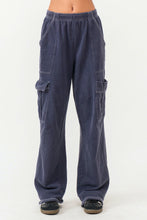 Load image into Gallery viewer, Navy Terry Utility Cargo Pant
