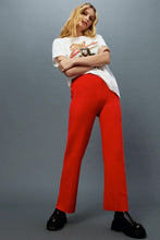 Load image into Gallery viewer, Hot Orange Pintuck Pant
