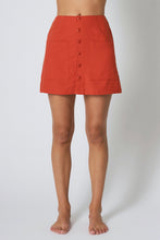 Load image into Gallery viewer, Blood Orange Linen Francoise Skirt
