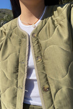 Load image into Gallery viewer, Military Olive Flight Padded Jacket
