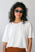 Load image into Gallery viewer, Washed White Dakota Cropped Tee
