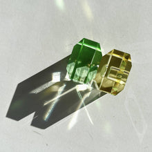 Load image into Gallery viewer, Diamond Green Crystal Candleholder
