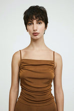 Load image into Gallery viewer, Camel Sheila Ruched Tank
