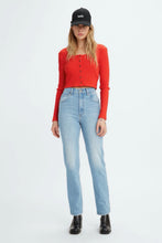 Load image into Gallery viewer, Medium Indigo 70s High Slim Straight
