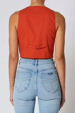 Load image into Gallery viewer, Blood Orange Linen Dallas Vest
