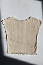 Load image into Gallery viewer, Eggshell Ribbed Baby Tee
