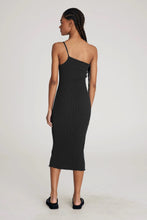 Load image into Gallery viewer, Vintage Black Hemp Rib One Shoulder Dress
