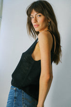 Load image into Gallery viewer, Black Boucle Sweater Tank
