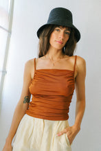 Load image into Gallery viewer, Camel Sheila Ruched Tank
