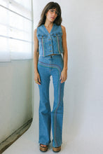 Load image into Gallery viewer, Rainbow Denim Vest
