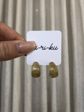 Load image into Gallery viewer, Clear Mini Hoop Earrings
