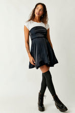 Load image into Gallery viewer, Black Daisy Mini Dress
