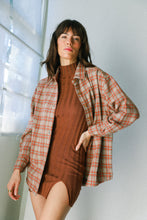 Load image into Gallery viewer, Orange Flannel Oversized Shirt

