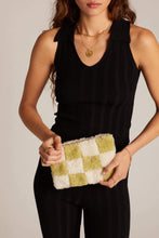 Load image into Gallery viewer, X Prism Avocado + White Checkered Patchwork Pouch
