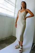 Load image into Gallery viewer, Natural Linen Slip Dress
