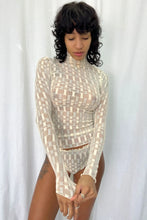 Load image into Gallery viewer, Ivory Orchid Mesh Top

