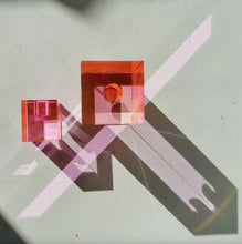 Load image into Gallery viewer, Gift Company Desert Pink Crystal Candleholder Cube
