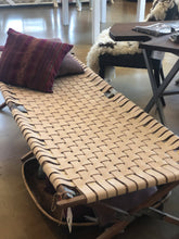 Load image into Gallery viewer, Vintage Army Cot #21, Leather Strapping

