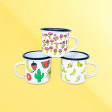 Load image into Gallery viewer, Bananas Enamel Mug Home Goods Jenny Lemons 
