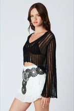 Load image into Gallery viewer, Black Crochet Melody Top
