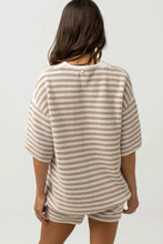 Load image into Gallery viewer, Oat Stripe Corsica Knit Tee
