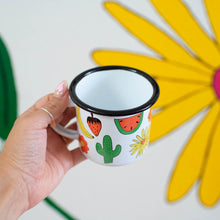 Load image into Gallery viewer, Fruits &amp; Flowers Enamel Mug
