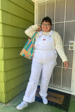 Load image into Gallery viewer, White Relaxed Overalls
