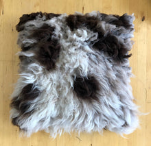 Load image into Gallery viewer, Grange Home Polka Dot Shearling Pillow with Wool Striped Back
