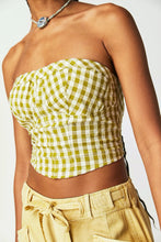 Load image into Gallery viewer, Green Gingham Leilani Tube
