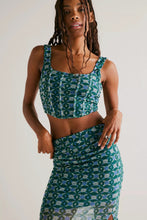 Load image into Gallery viewer, Green Galaxy Corset Set
