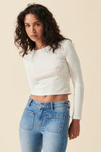Load image into Gallery viewer, Cream Pointelle L/S Top
