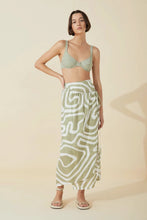 Load image into Gallery viewer, Moss Stroke Wrap Skirt
