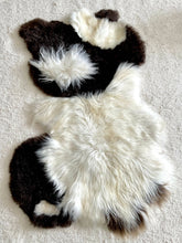 Load image into Gallery viewer, Brown &amp; White Upcycled sheepskin
