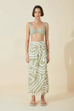 Load image into Gallery viewer, Moss Stroke Wrap Skirt
