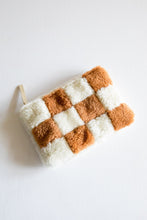 Load image into Gallery viewer, X Prism Cognac + White Checkered Patchwork Pouch

