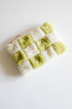 Load image into Gallery viewer, X Prism Avocado + White Checkered Patchwork Pouch
