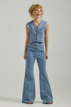 Load image into Gallery viewer, Rainbow Denim Vest
